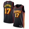 Camiseta Hombre NBA Atlanta Hawks Onyeka Okongwu 17 2022-23 Jordan Statement Edition Negro Swingman